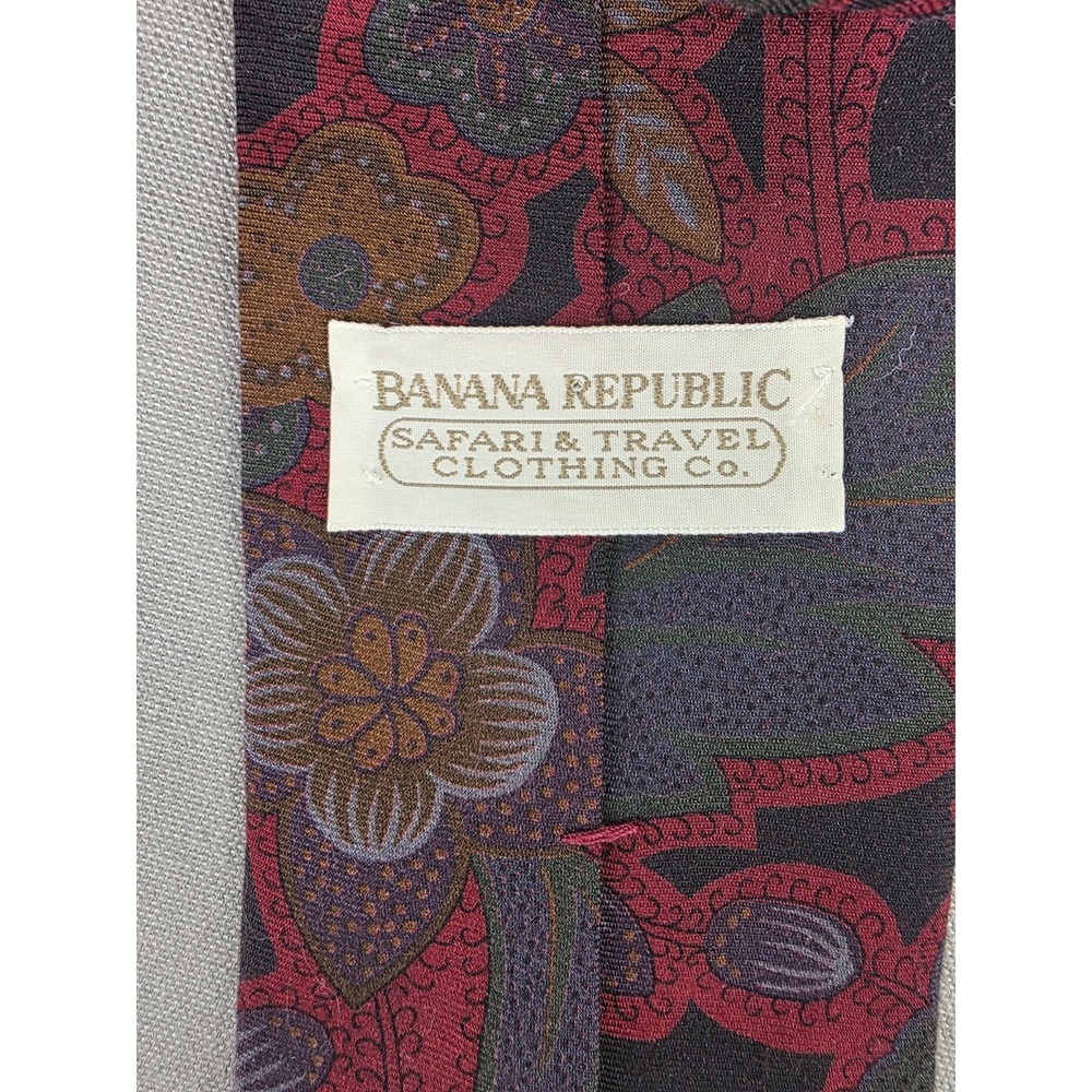 Vintage Banana Republic Safari & Travel Clothing Co Mens Tie Wool Rayon 4x56 - Picture 6 of 6